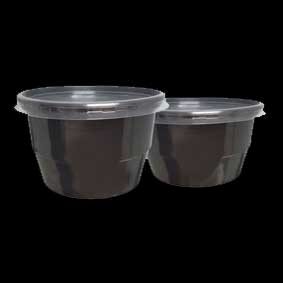 Bol PP negru EST autolipire 560ml 50buc/set,450buc/bax