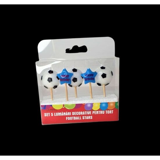 Lumanari decorative FOOTBALL STARS  5buc/set 12set/cut