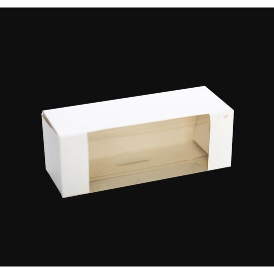 Cutii cu fereastra macarons albe